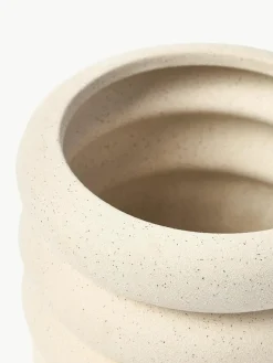 Kleiner Übertopf Rudi aus Steinzeug, H 16 cm