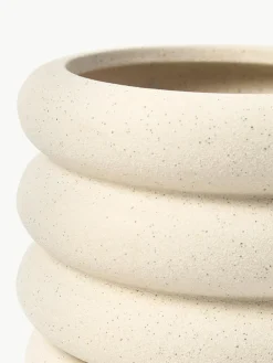 Kleiner Übertopf Rudi aus Steinzeug, H 16 cm