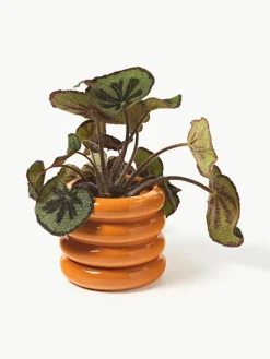 Kleiner Übertopf Rudi aus Steinzeug, H 16 cm