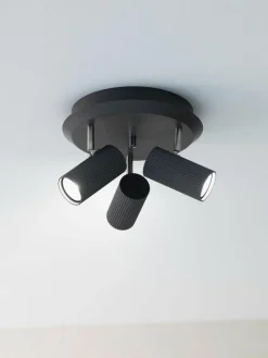 Kleiner Deckenstrahler Costilla aus Metall