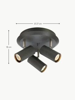 Kleiner Deckenstrahler Costilla aus Metall