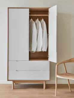 Kleiner Kleiderschrank Cassy, 2-türig