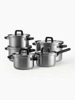 Koch-Set Q-Linair aus Edelstahl, 5-tlg.