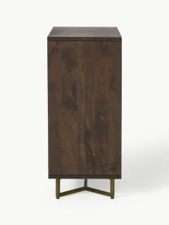 Kommode Luca aus Mangoholz mit Fischgrät-Muster