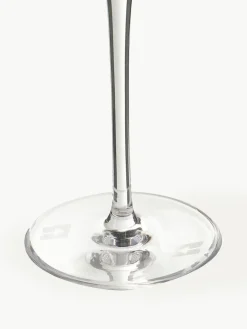 Kristall-Champagnergläser Dvorak mit Gold-Dekor, 6 Stück