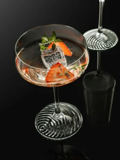 Kristall-Champagnerschalen Echo, 4 Stück