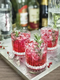 Kristall-Gläser Timeless mit Rillenrelief, 18er-Set