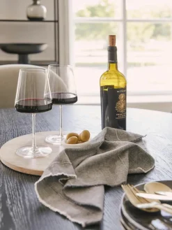 Kristall-Rotweingläser Power in Kegelform, 6 Stück