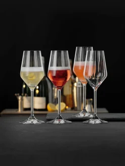 Kristall-Sektgläser Life Style, 4 Stück