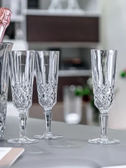 Kristall-Sektgläser Noblesse, 4 Stück