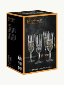 Kristall-Sektgläser Noblesse, 4 Stück