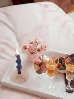 Kristall-Sektgläser Timeless mit Rillenrelief, 6 Stück