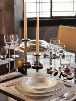 Kristall-Wassergläser Dvorak mit Gold-Dekor, 6 Stück