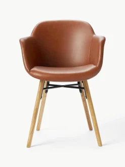 Kunstleder-Armlehnstuhl Fiji mit schmaler Sitzschale