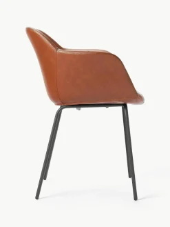 Kunstleder-Armlehnstuhl Fiji mit schmaler Sitzschale