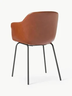 Kunstleder-Armlehnstuhl Fiji mit schmaler Sitzschale