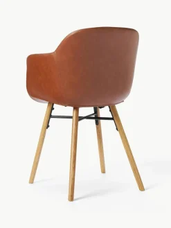 Kunstleder-Armlehnstuhl Fiji mit schmaler Sitzschale