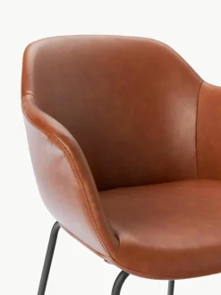 Kunstleder-Armlehnstuhl Fiji mit schmaler Sitzschale