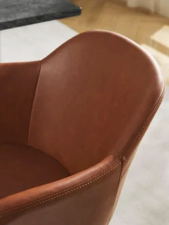 Kunstleder-Armlehnstuhl Fiji mit schmaler Sitzschale