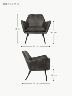 Kunstleder-Loungesessel Bon