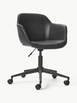Kunstleder-Schreibtischstuhl Fiji mit schmaler Sitzschale