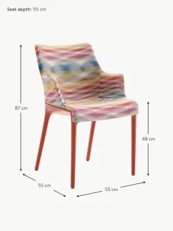 Kunststoff-Armlehnstuhl Eleganza Missoni