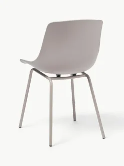 Kunststoffstühle Dave mit Metallbeinen, 2 Stück