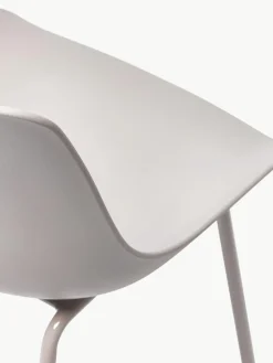 Kunststoffstühle Dave mit Metallbeinen, 2 Stück