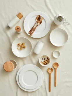 Kurzes Salatbesteck Bit aus Eichenholz