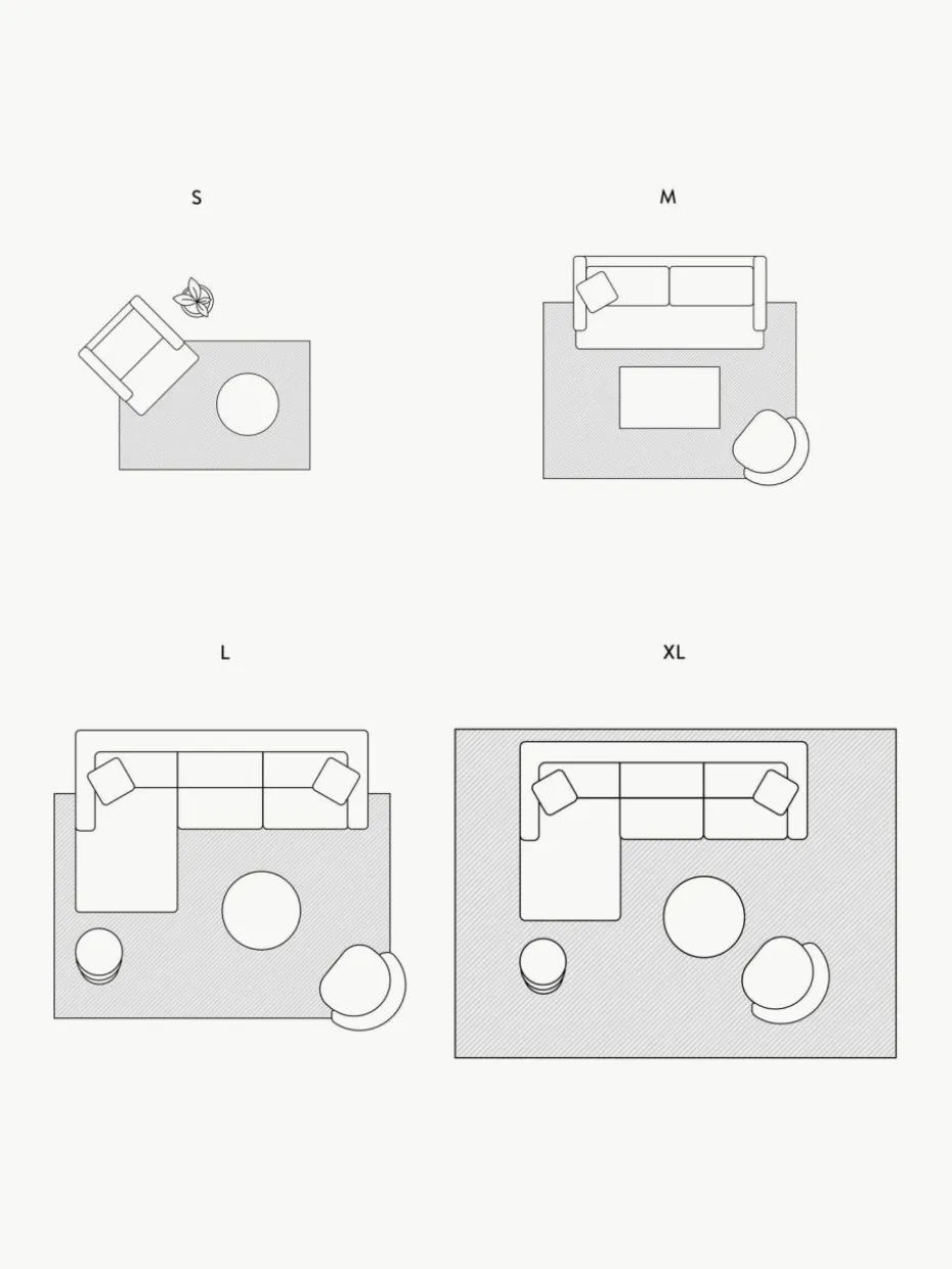 Kurzflor-Teppich Kari