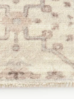 Kurzflor-Teppich Rosalie mit Ornamenten, handgewebt