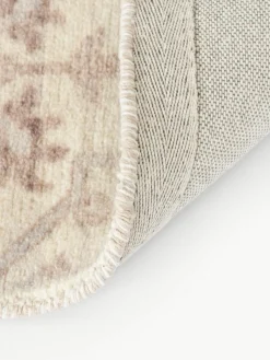 Kurzflor-Teppich Rosalie mit Ornamenten, handgewebt