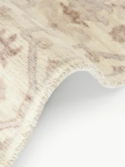 Kurzflor-Teppich Rosalie mit Ornamenten, handgewebt