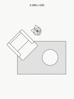 Kurzflor-Teppich Rosalie mit Ornamenten, handgewebt