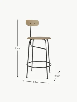 Leder-Barstuhl Afteroom mit Metall-Gestell