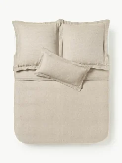 Leinen-Bettdeckenbezug Linna mit Stehsaum