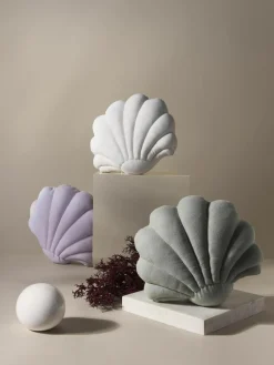 Leinen-Kissen Shell in Muschelform