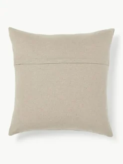 Leinen-Kissenhülle Darla mit Strukturmuster