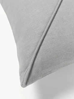 Leinen-Kissenhülle Darla mit Strukturmuster