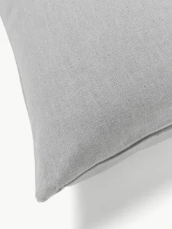 Leinen-Kissenhülle Darla mit Strukturmuster