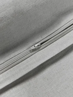 Leinen-Kissenhülle Darla mit Strukturmuster