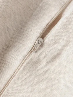 Leinen-Kissenhülle Luana mit Fransen