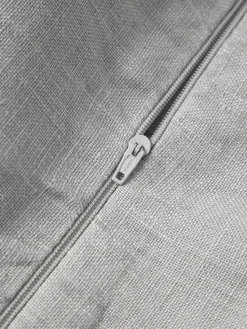 Leinen-Kissenhülle Luana mit Fransen