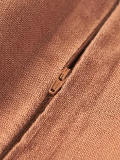 Leinen-Kissenhülle Luana mit Fransen