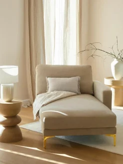 Leinen-Kissenhülle Luana mit Fransen