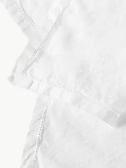 Leinen-Servietten Larissa mit Hohlsaum, 4 Stück