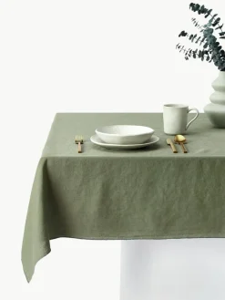 Leinen-Tischdecke Kennedy mit Umkettelung