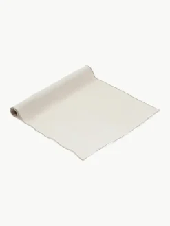 Leinen-Tischläufer Kennedy mit Umkettelung