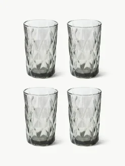 Longdrinkgläser Colorado mit Strukturmuster, 4 Stück