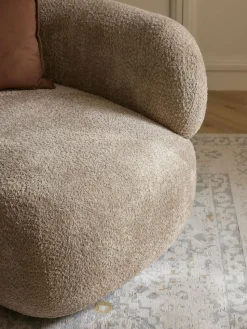 Loungesessel Alba aus Teddy-Bouclé
